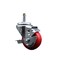 Service Caster 3'' Red Polyurethane Wheel Swivel 7/16'' Grip Ring Stem Caster with Brake SCC-GR20S314-PPUB-RED-TLB-716138 - alternate 1